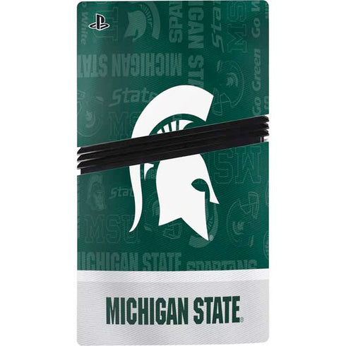 Michigan State University Jersey Split PS5 Pro Disk Bundle  Skin